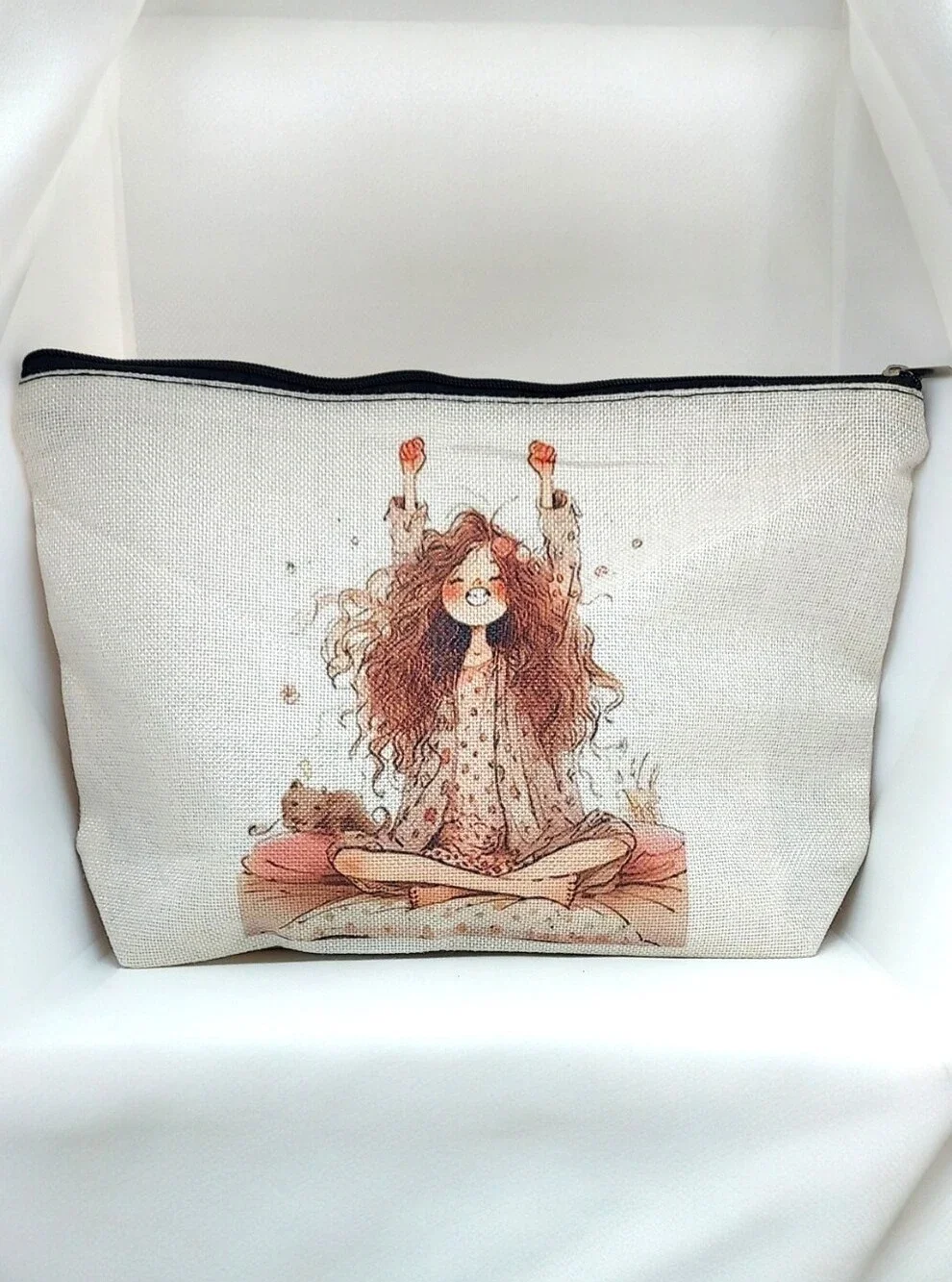 Cosmetic Bag With Red Hair Girl Pattern Bundle NWT